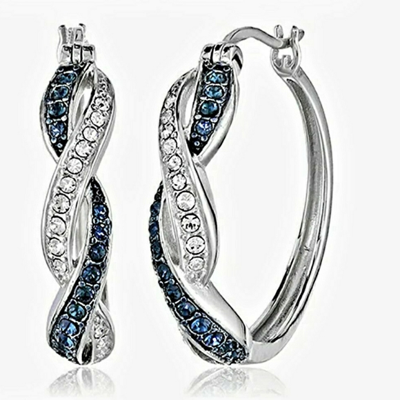 NEW SILVER HOOP EARRINGS - Picture 1 of 2